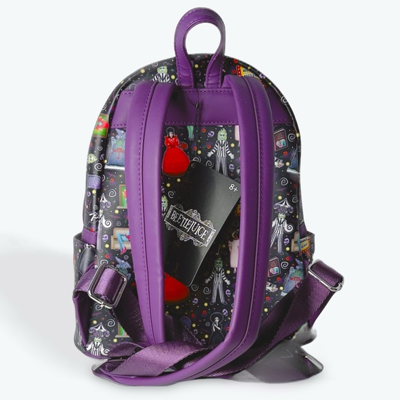 Loungefly Beetlejuice Icons Vegan Leather Mini Backpack & Wallet Set -NWT - Picture 4 of 13
